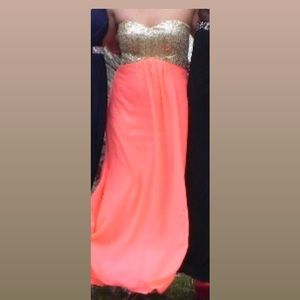 Pink and Gold Deb’s Prom Dress